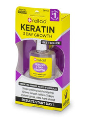 Nail-Aid Keratin 3 Day Growth brush application demonstrating quick, even coverage.