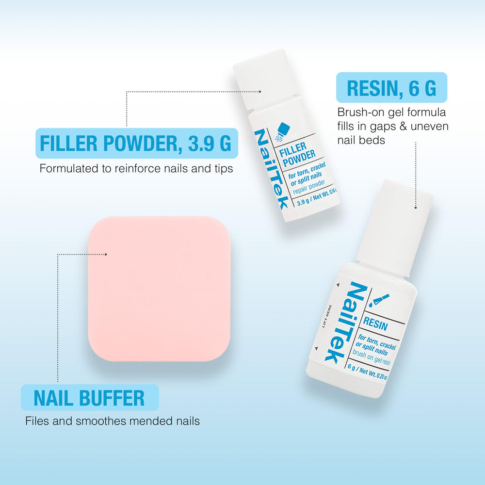 Nail Tek Nail Repair cracked nails result shows improved appearance and resilience.