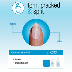 Nail Tek Nail Repair filler powder strengthens weak nails and supports growth.