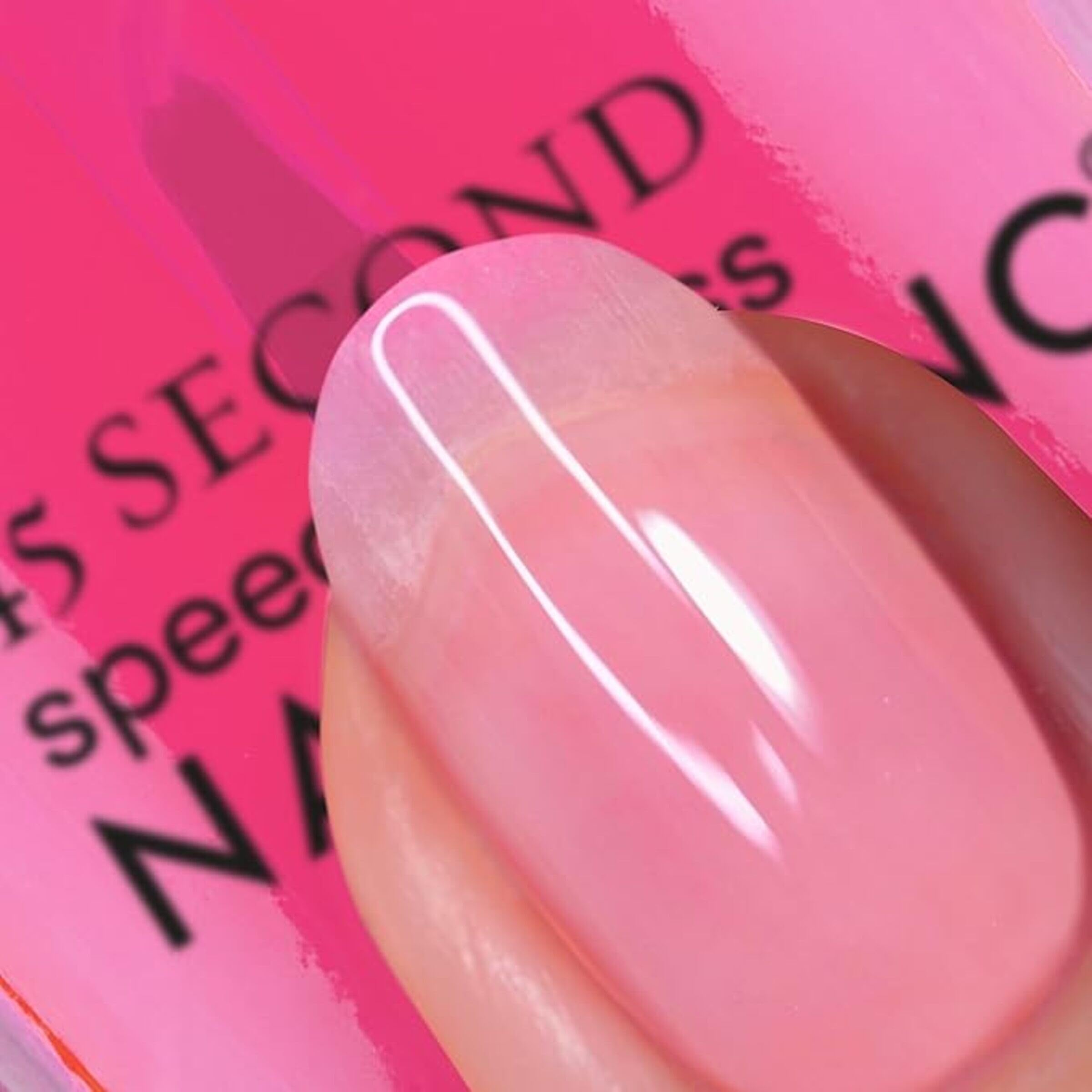 Nails Inc 45 Second Speedy Gloss Sienna brush application demonstrating smooth coverage.