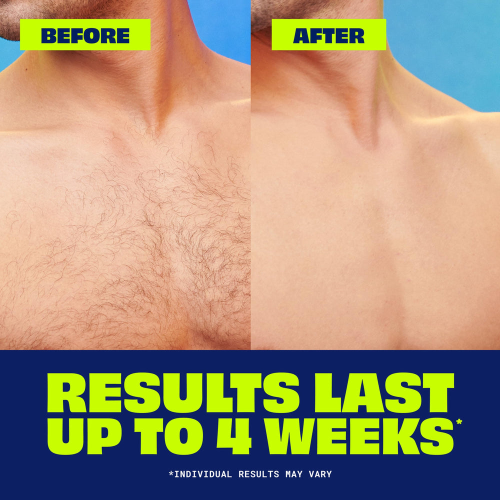 NAIR Men Chest and arms application for smooth, confident look.