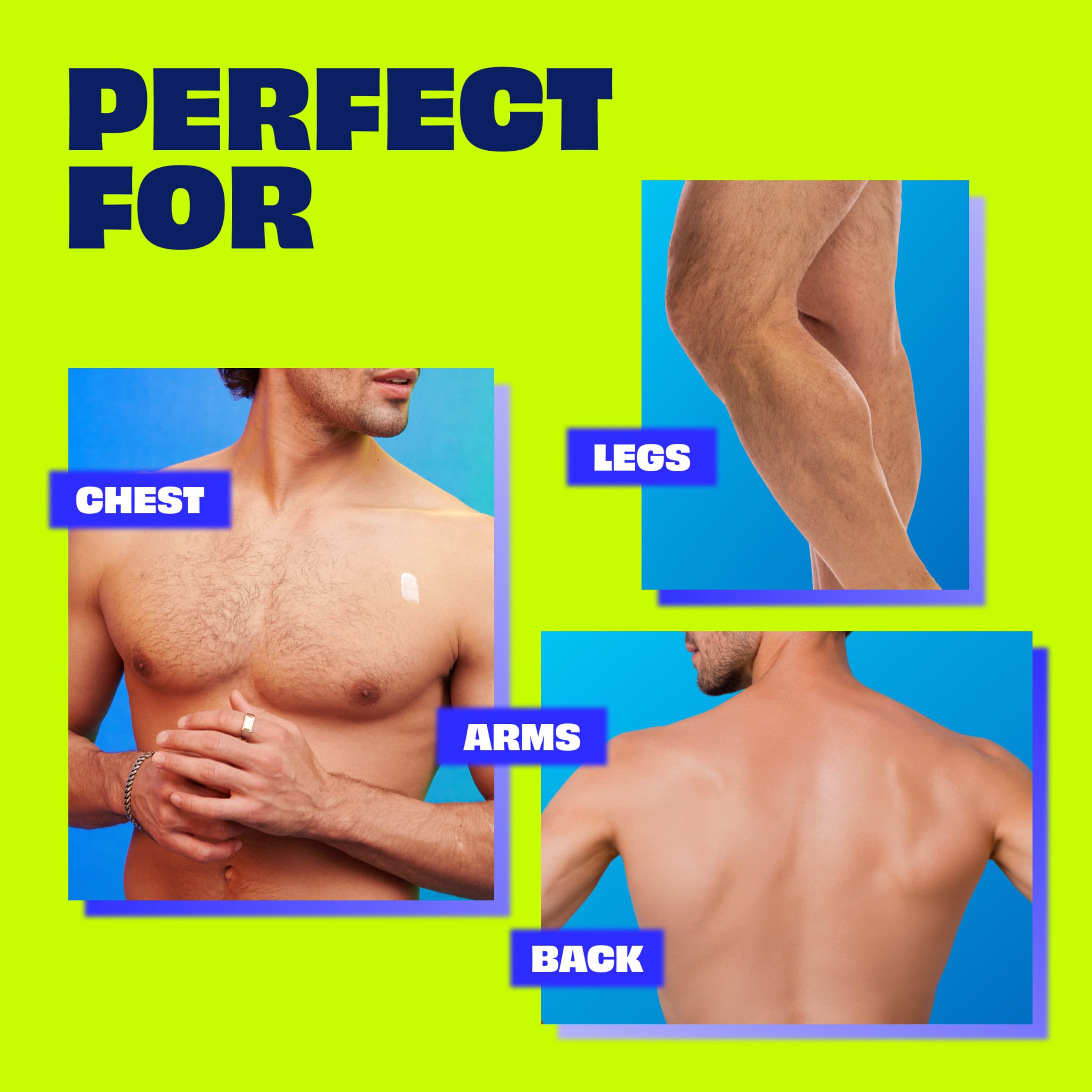 NAIR Men Cream being rinsed in the shower for smooth skin.