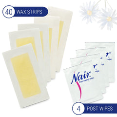Nair Sensitive Wax Strips used on bikini area for smooth results.