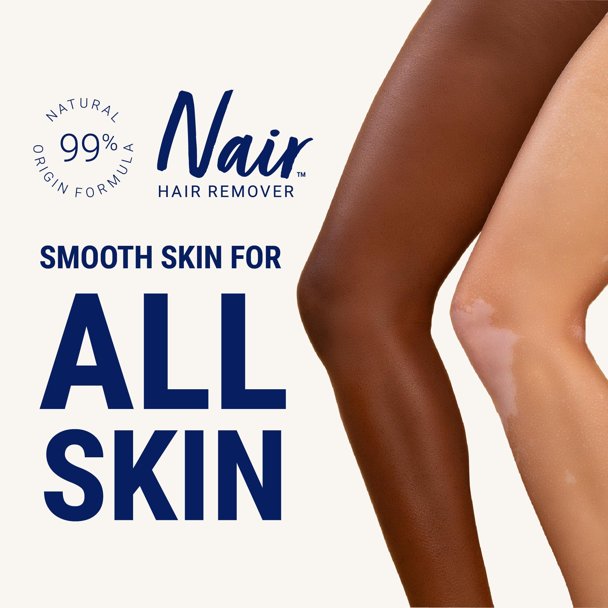 Nair Chamomile infused wax strips soothe skin during use.