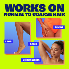 Nair Shower Cream applied on legs for long-lasting smoothness.