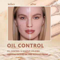 NAISSIYA Pressed powder showing built-in mirror for quick touch-ups