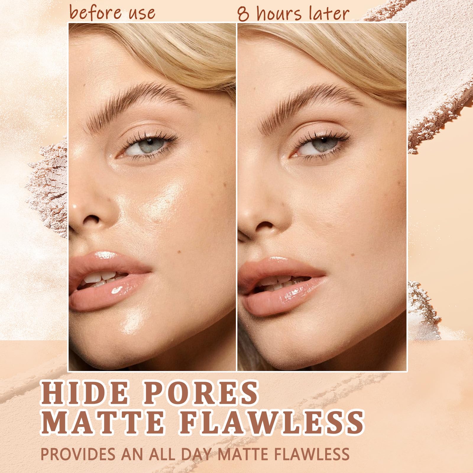 NAISSIYA Powder with matte finish for shine-free wear