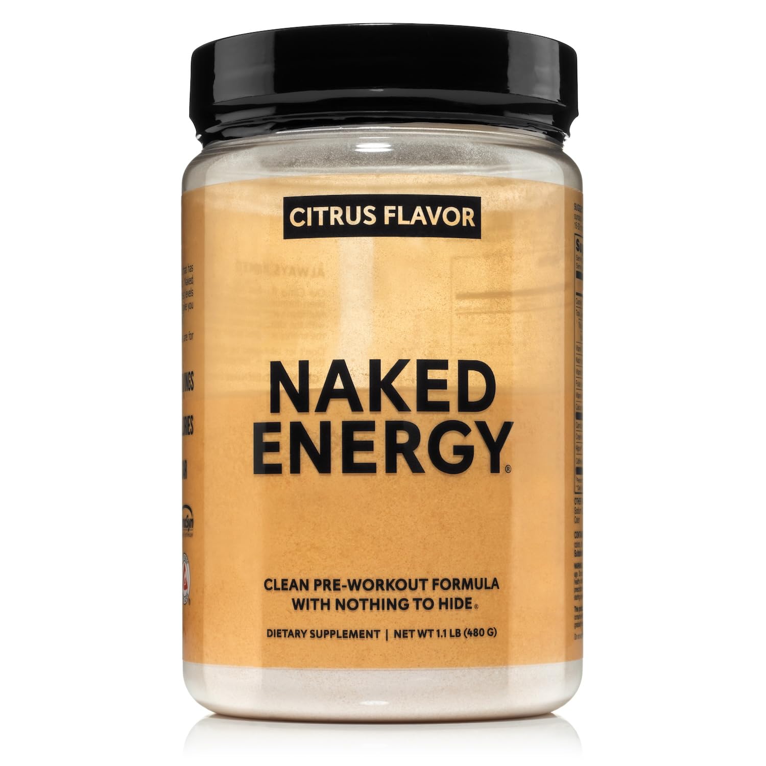 NAKED Citrus Energy bottle pour for a refreshing pre-workout moment