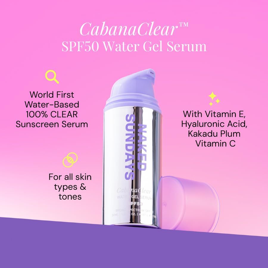Naked Sundays CabanaClear hydrates the skin with Hyaluronic Acid for a supple look.