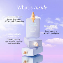 Naked Sundays CabanaGlow hyaluronic acid visual conveys deep hydration and plump feel.