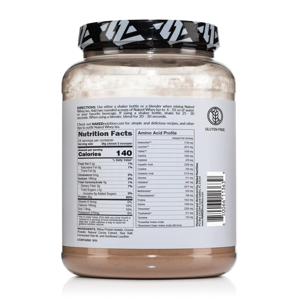 NAKED Whey Isolate solubility closeup demonstrates easy dissolving powder