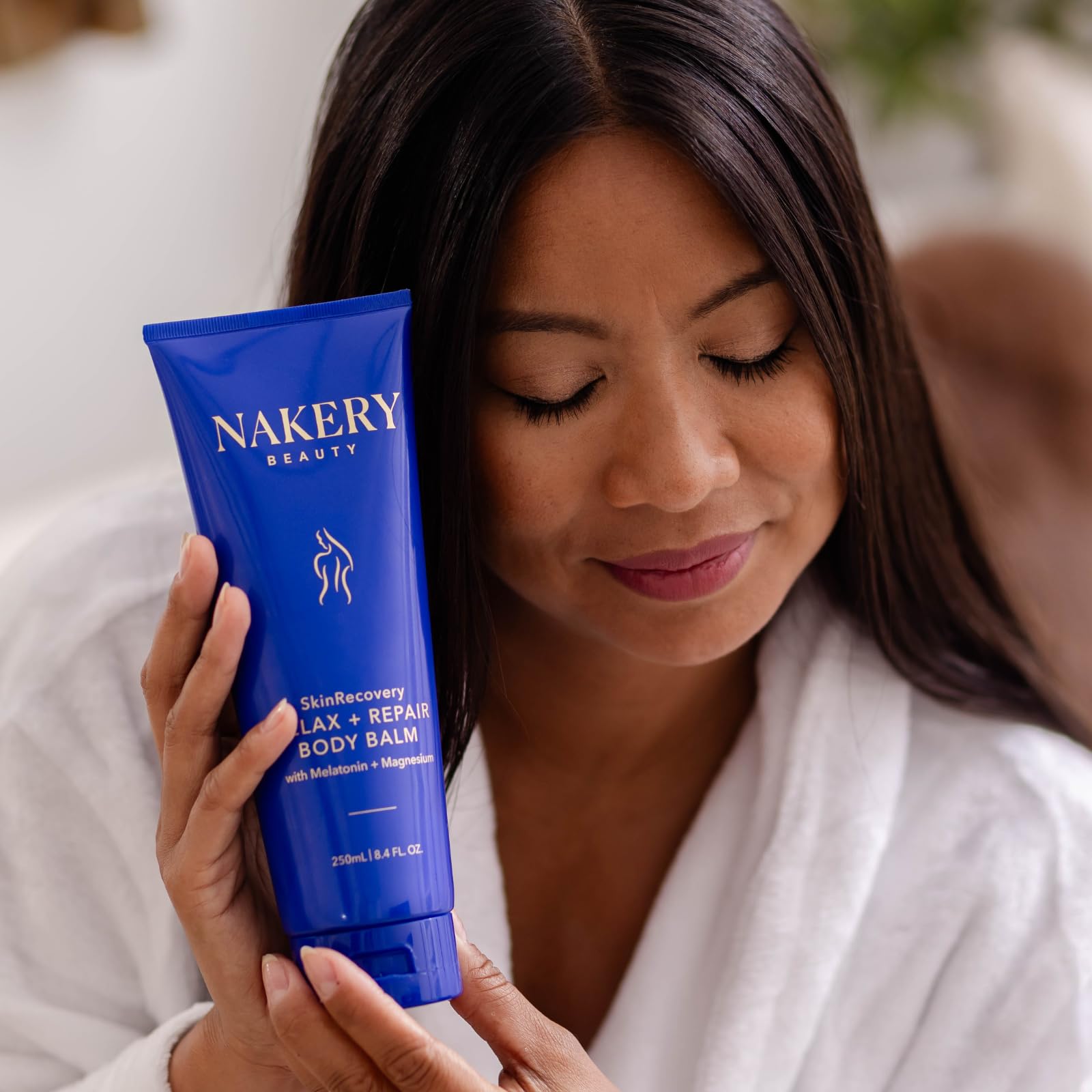Hydration-boost Nakery SkinRecovery Relaxing Magnesium Balm for dry skin care.