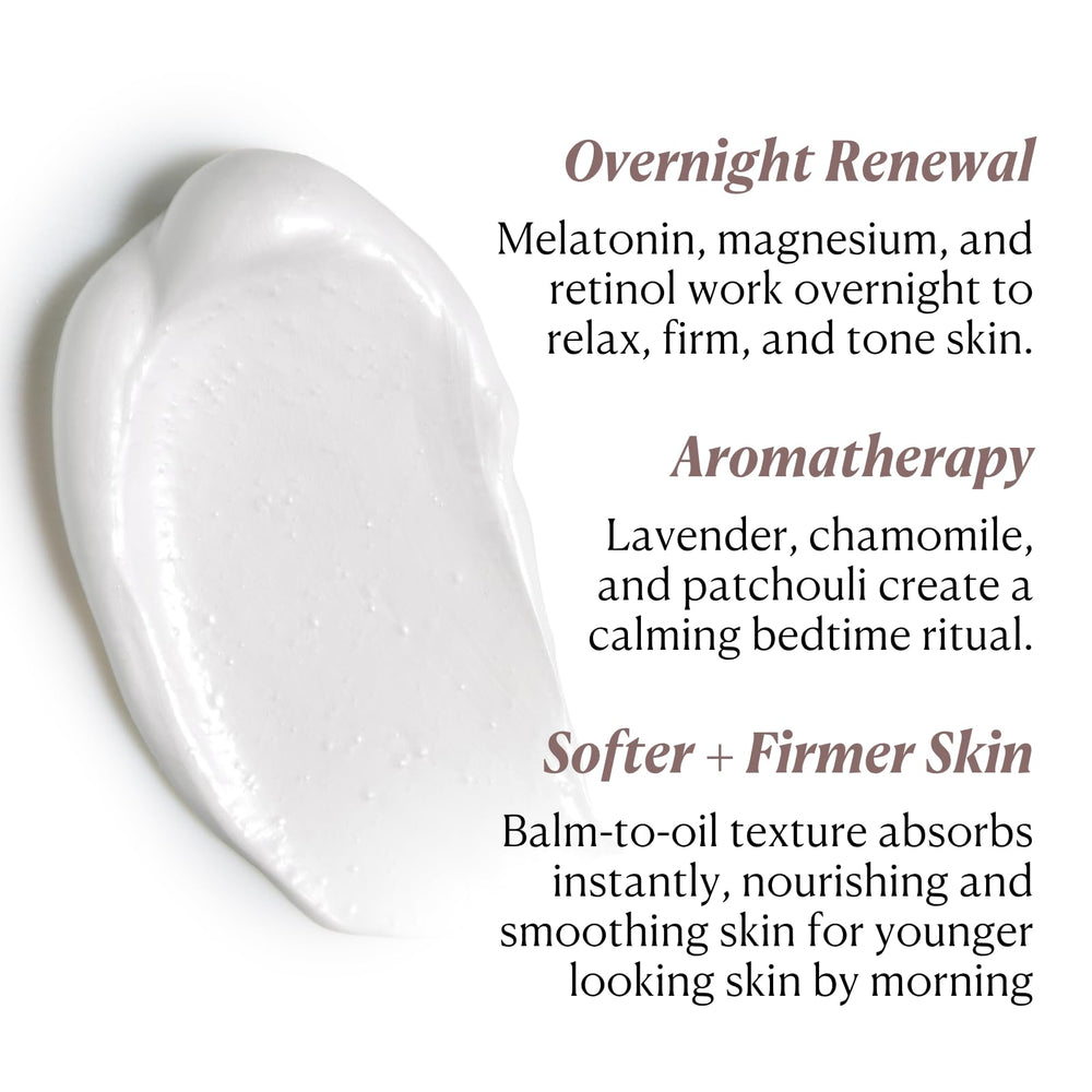 Nakery SkinRecovery Relaxing Magnesium Balm application in hand for easy rub-in.