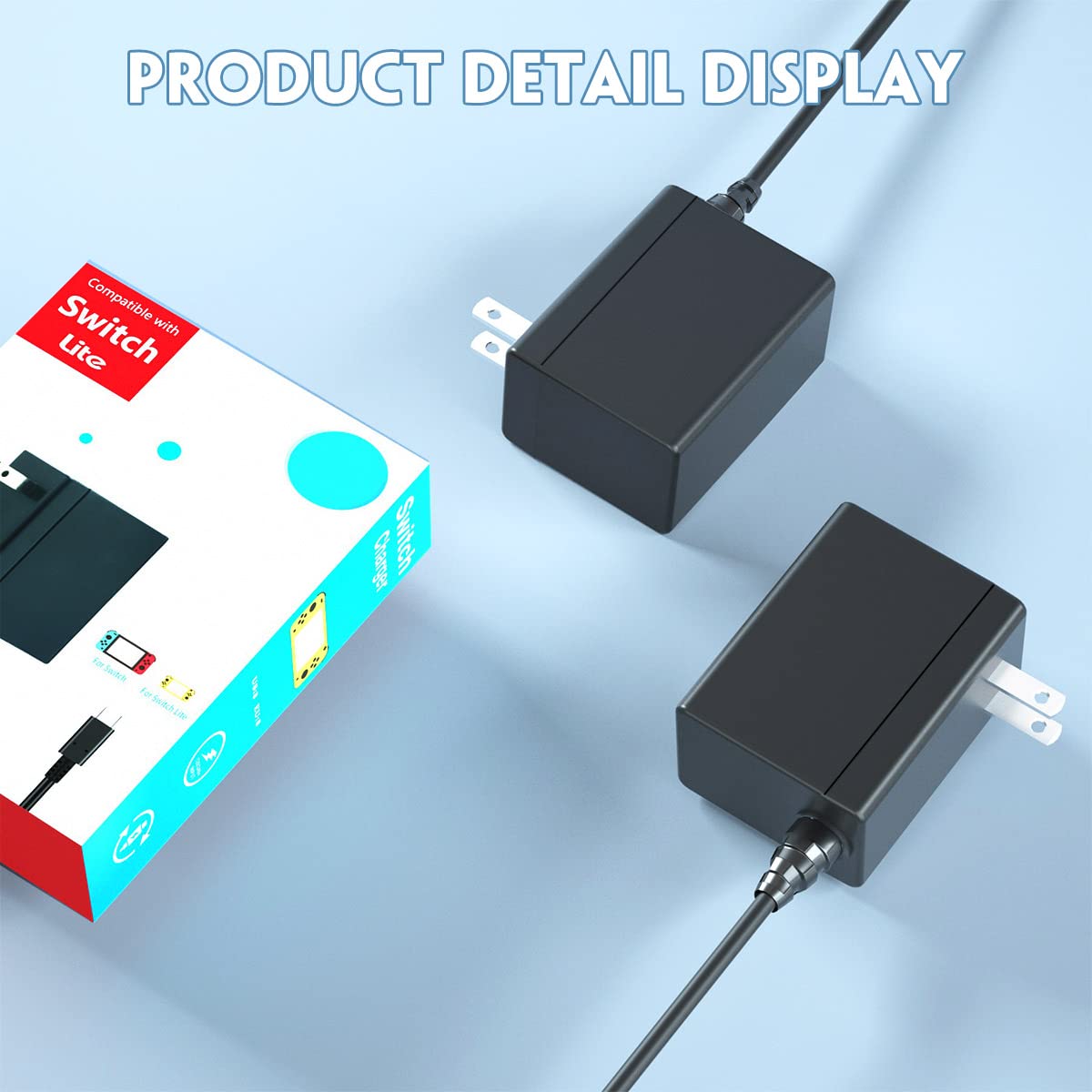 Nalensy charger supports Nintendo Switch, Lite, OLED and Steam Deck for versatile use.