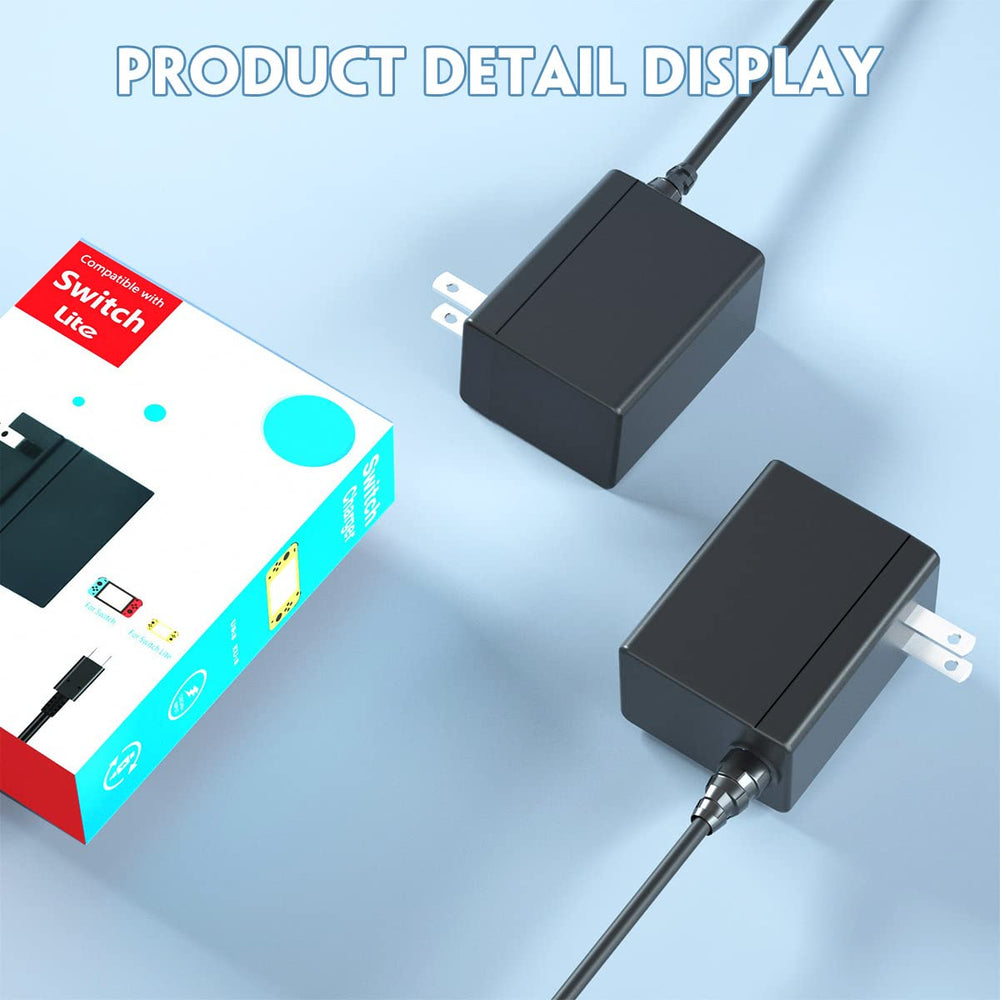 Nalensy charger supports Nintendo Switch, Lite, OLED and Steam Deck for versatile use.