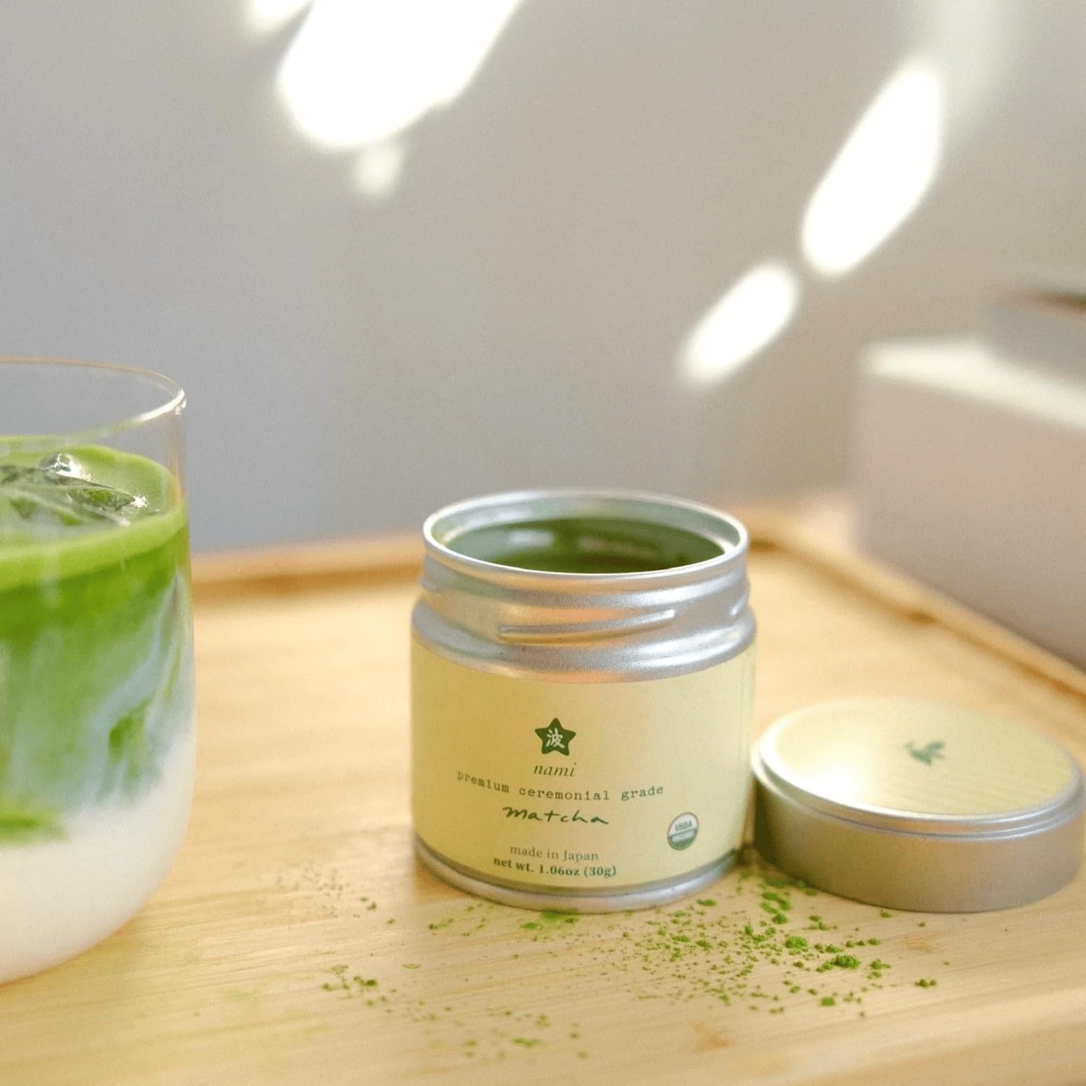Nami Matcha Okumidori latte foam image suggests creamy, balanced beverages at home.