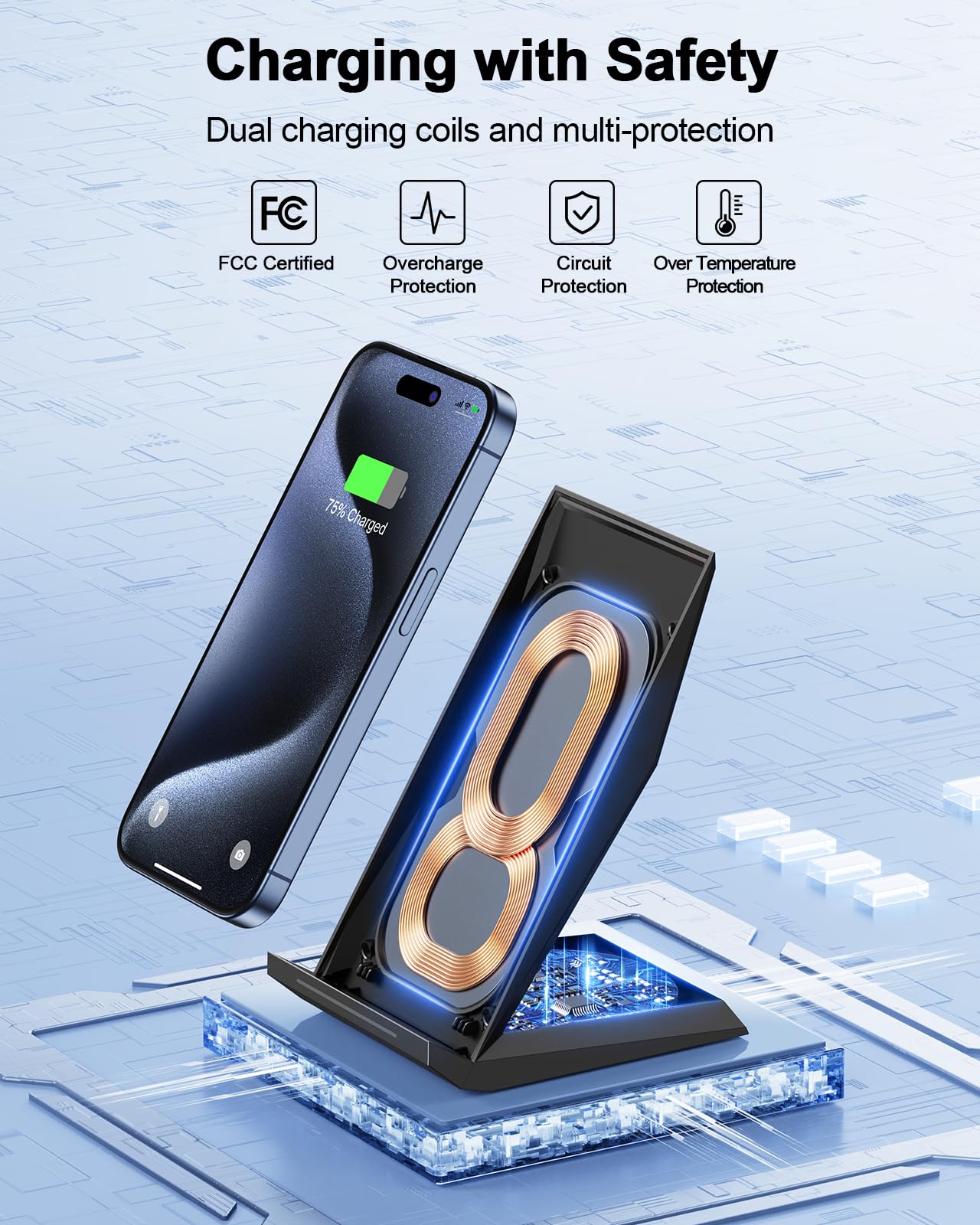 Nanami charger LED indicator signaling correct alignment during charging