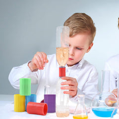 The NANAOUS Tornado Bottle Connector in red supports hands-on experiments.