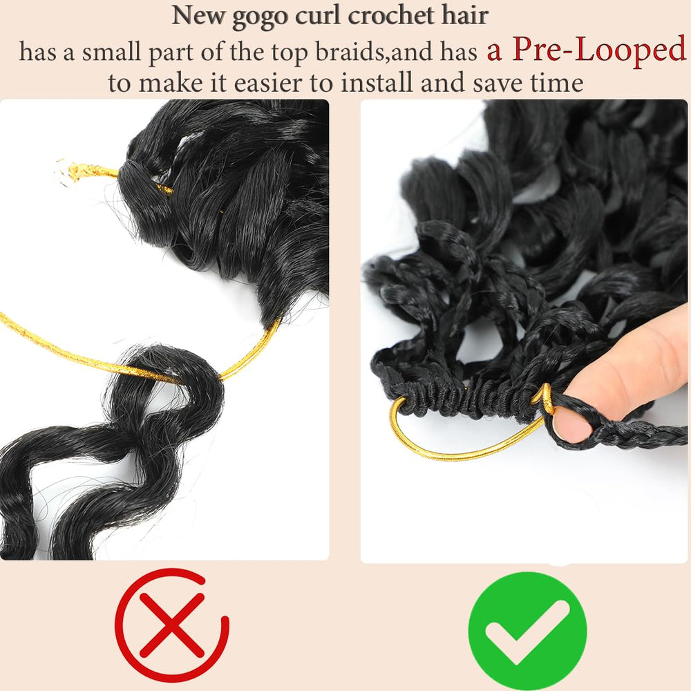 Naniciar Gogo Curl 12 inch lightweight strands provide comfortable wear.