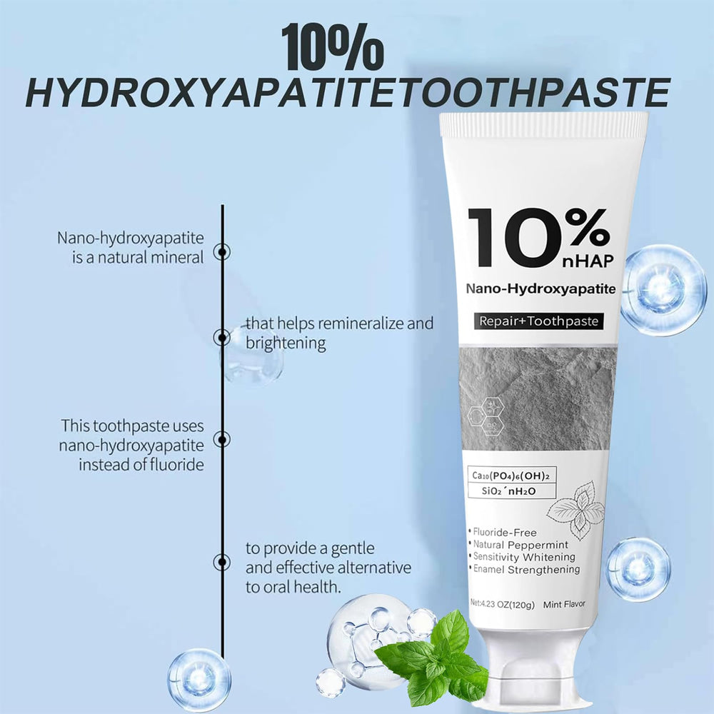 Nano-Hydroxyapatite toothpaste 2pc packaging image demonstrates value and convenience