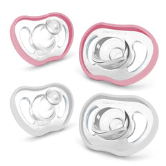 Nanobébé Active Pacifier with open vents for improved airflow during active play.