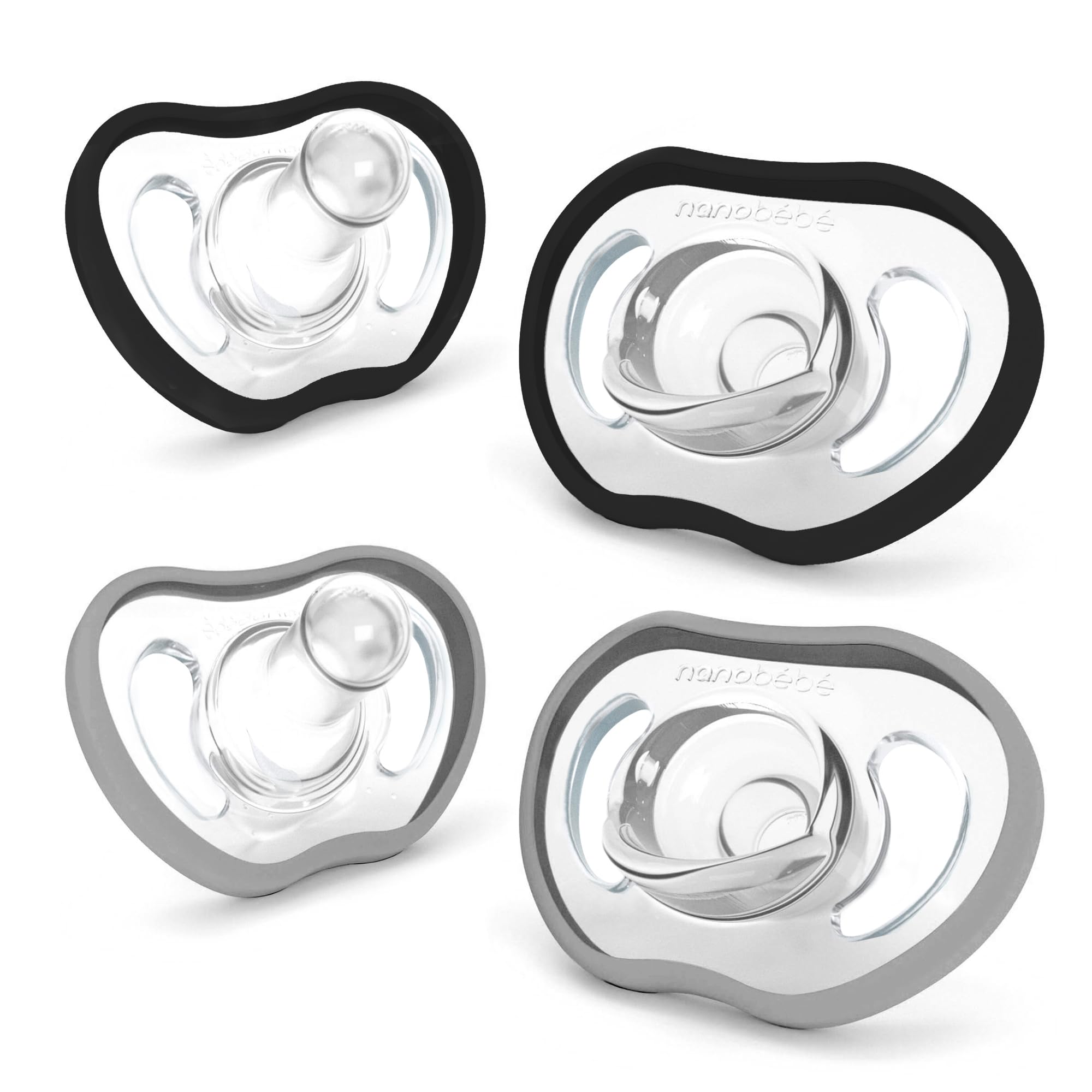 Nanobébé Active pacifier with side vents for breathable comfort.