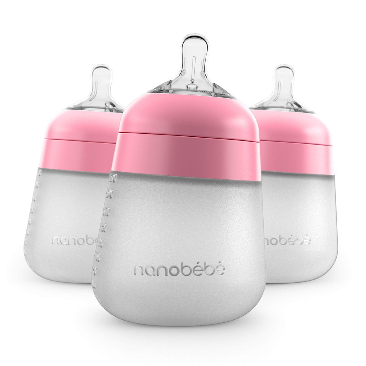 Nanobebe Flexy anti-colic nipple with 360° vent for steady latch.
