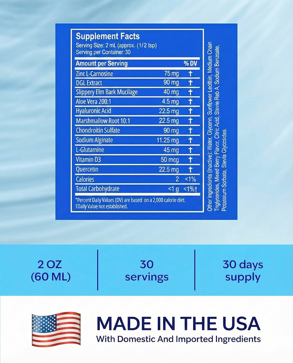 NANOREVIVE EsoRepair liquid drops mix easily in water for quick digestive balance.