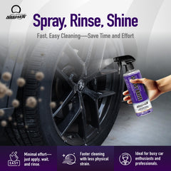 Dirty wheel before cleaning with Nanoskin Speedy Brite.