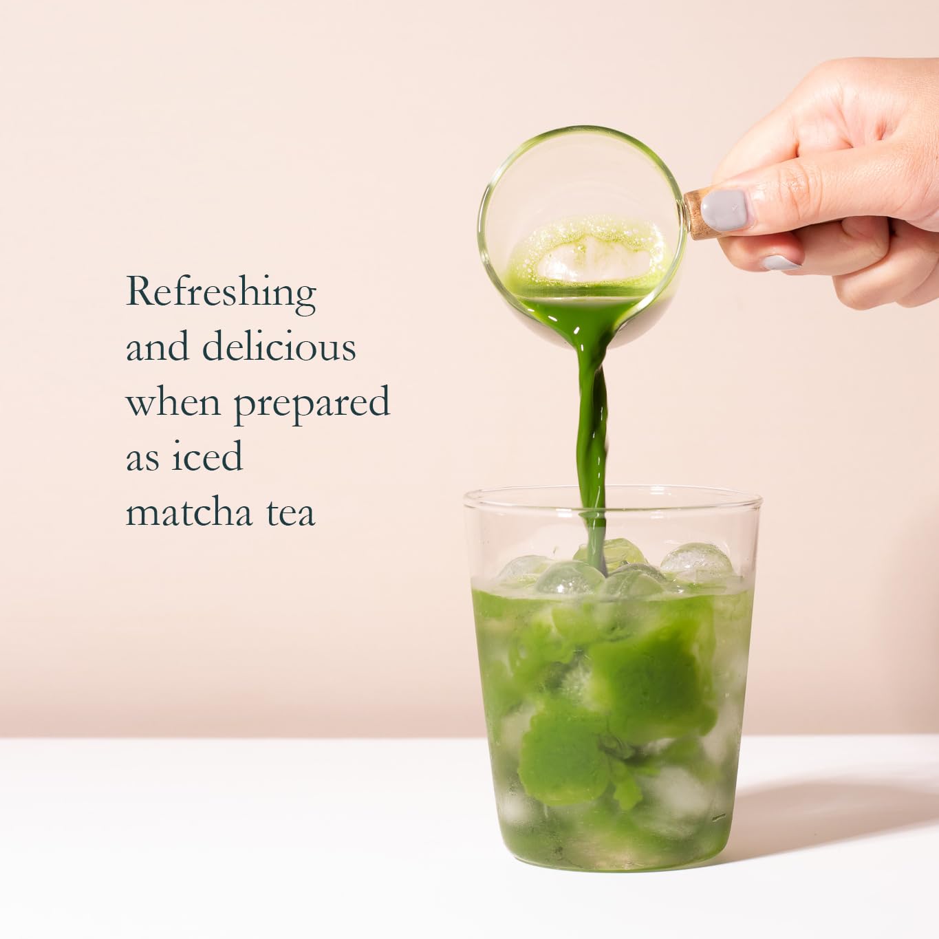 Naoki Matcha Fragrant Yame bright green powder ideal for energizing drinks.