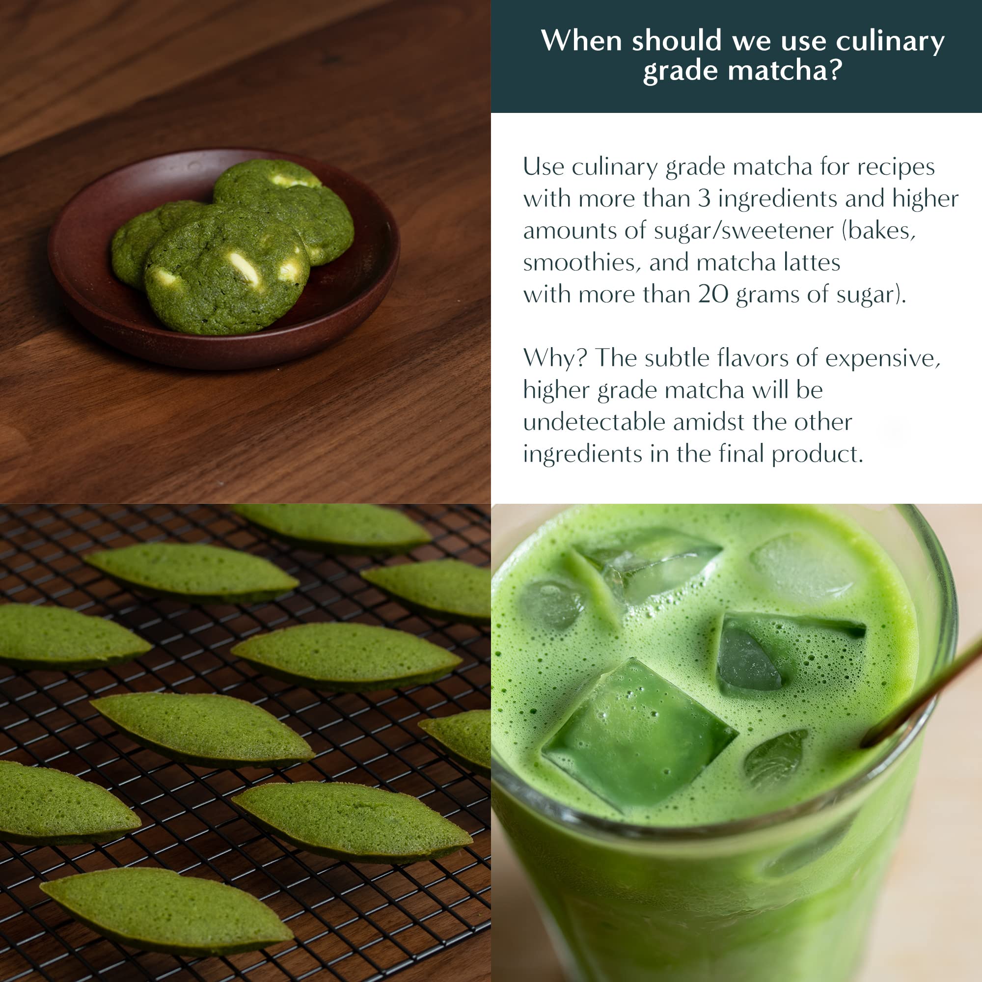 Naoki Matcha Organic All Purpose Blend used in baking for color and taste.