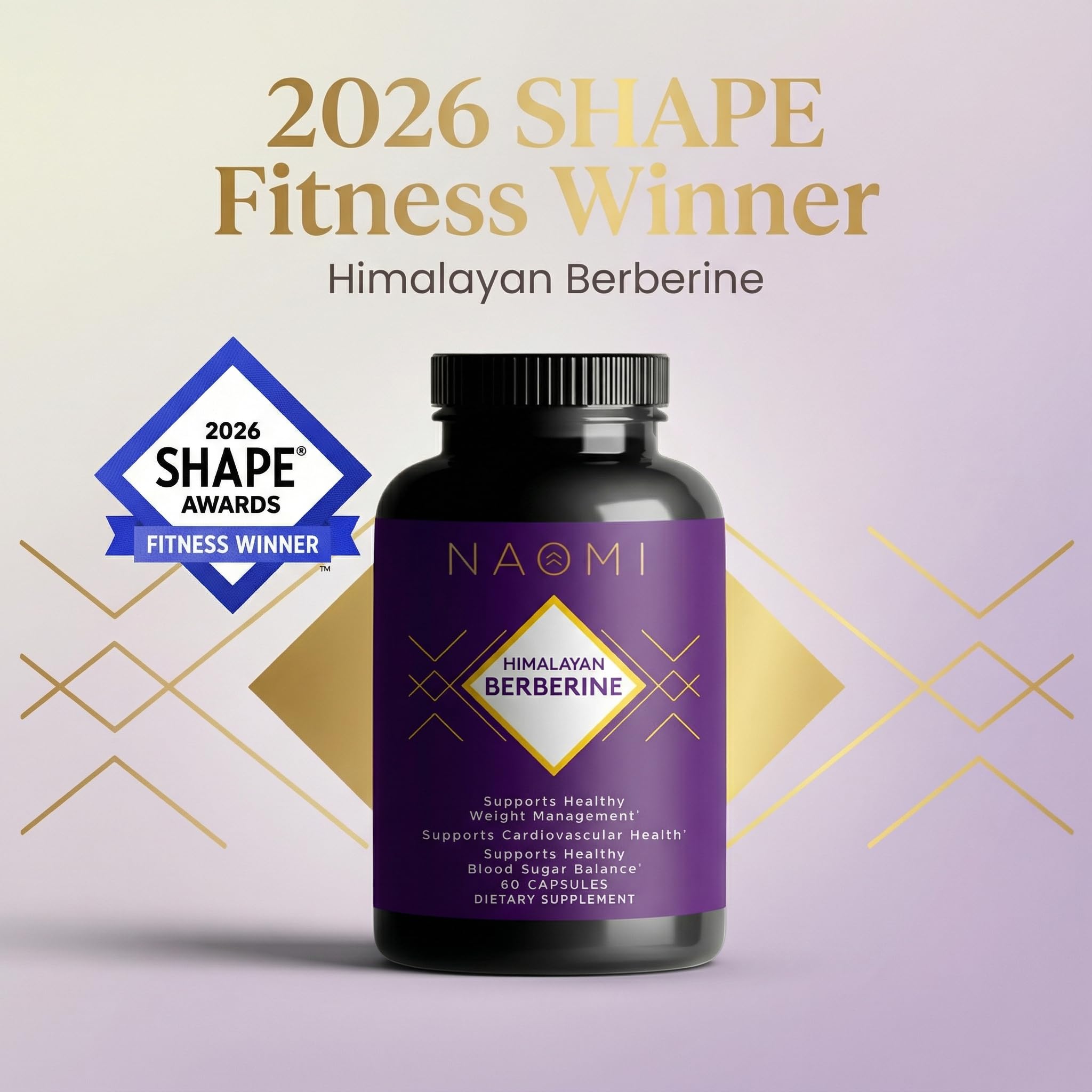 NAOMI berberine packaging and box showing clean allergen-free supplement