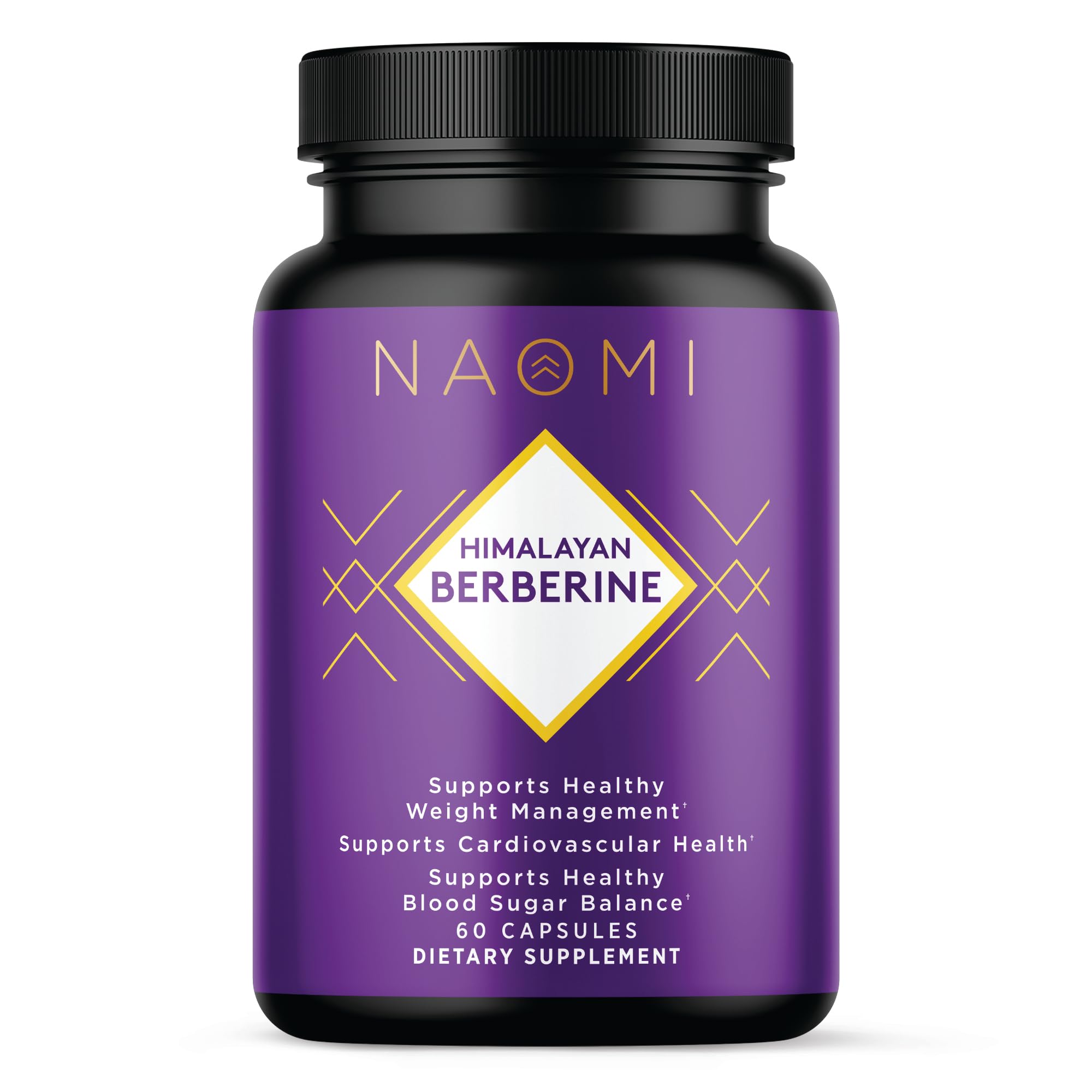 NAOMI Himalayan Berberine 500mg bottle with capsules for metabolic support