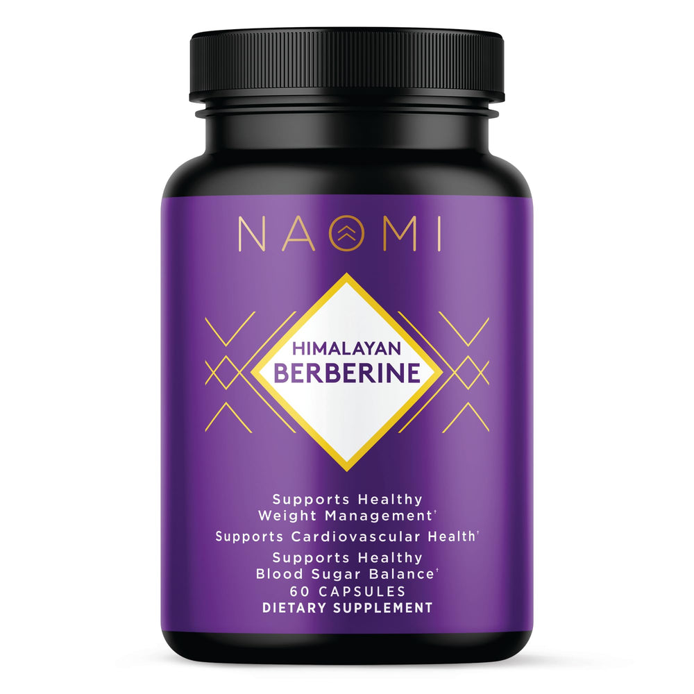NAOMI Himalayan Berberine 500mg bottle with capsules for metabolic support