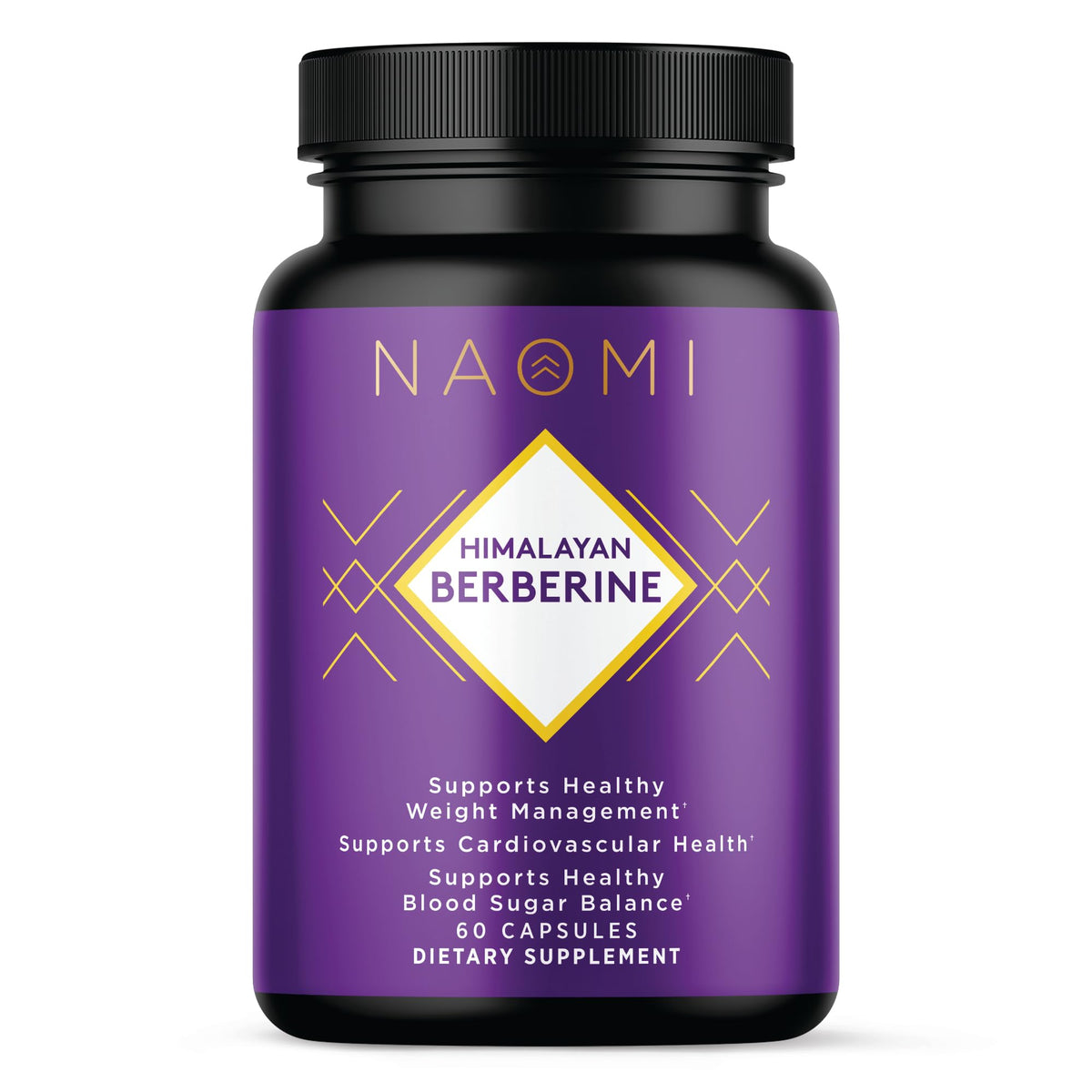 NAOMI Himalayan Berberine 500mg bottle with capsules for metabolic support