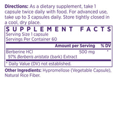 Close-up of NAOMI berberine capsules highlighting vegan, non-GMO formula