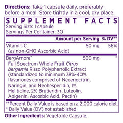 NAOMI Italian Citrus Bergamot capsules highlight seven polyphenols for cardiovascular support possibilities