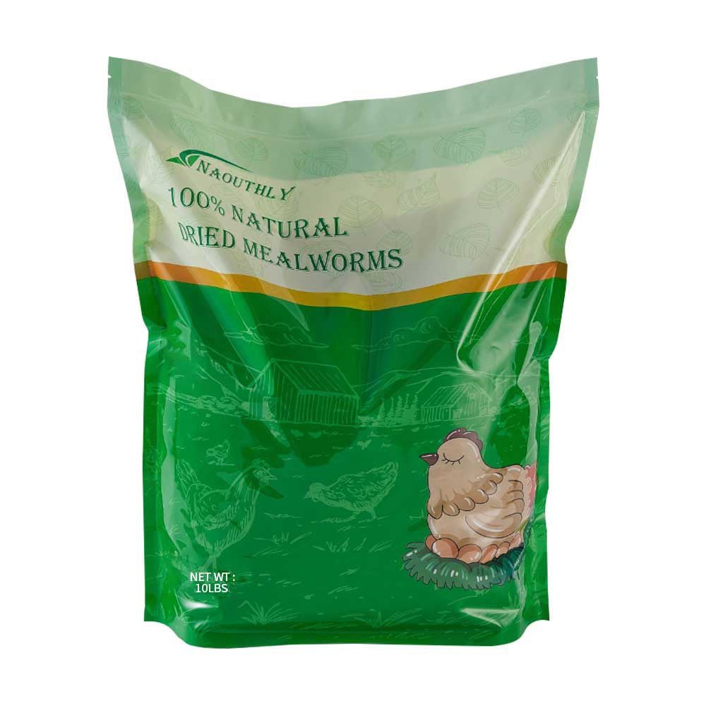 NAOUTHLY bulk dried mealworms in a 10lb bag for poultry feed