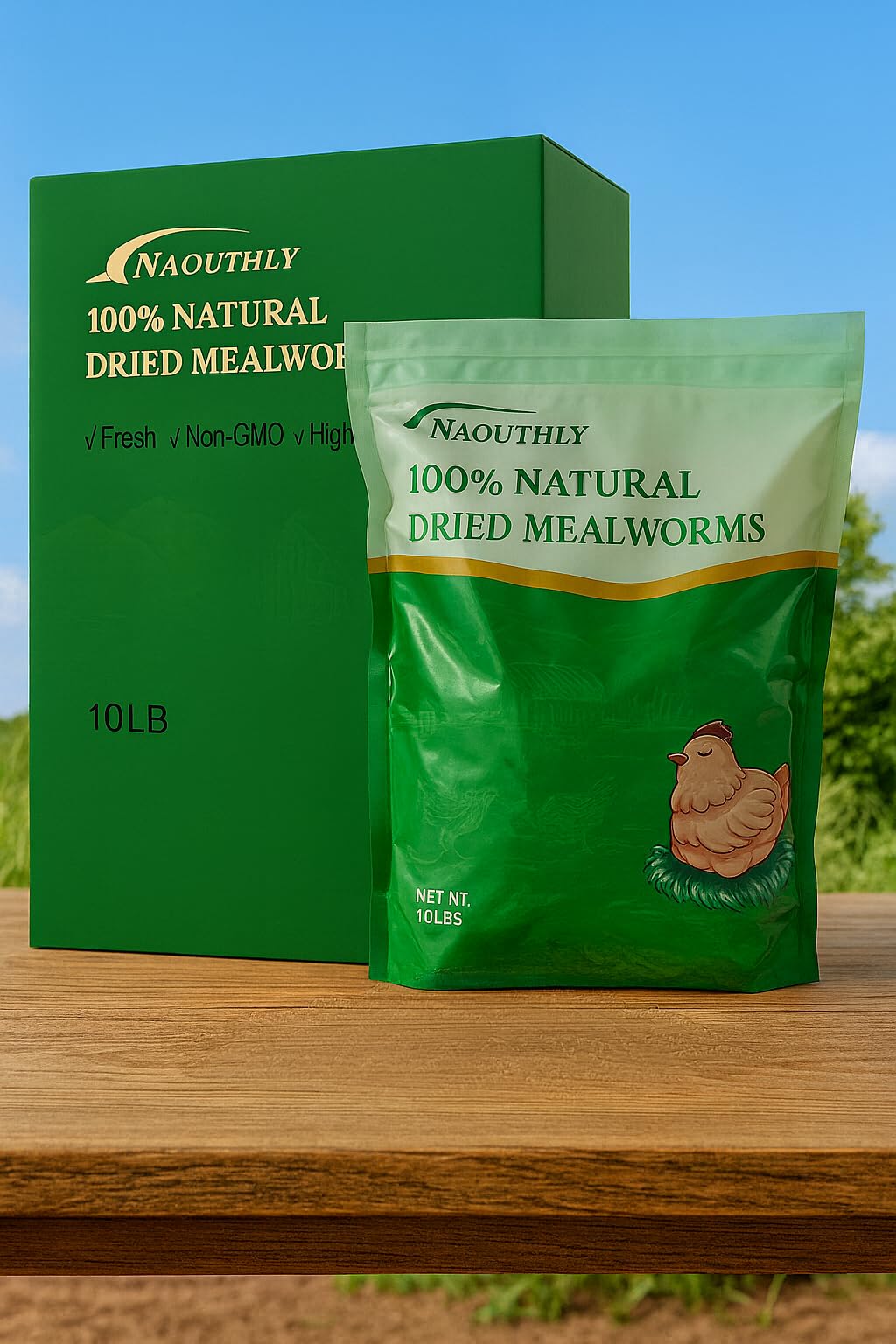 NAOUTHLY mealworms for ducks and birds in outdoor feeders