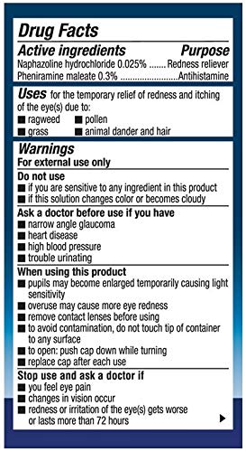 Naphcon-A eye drops dropper ready for quick, convenient application