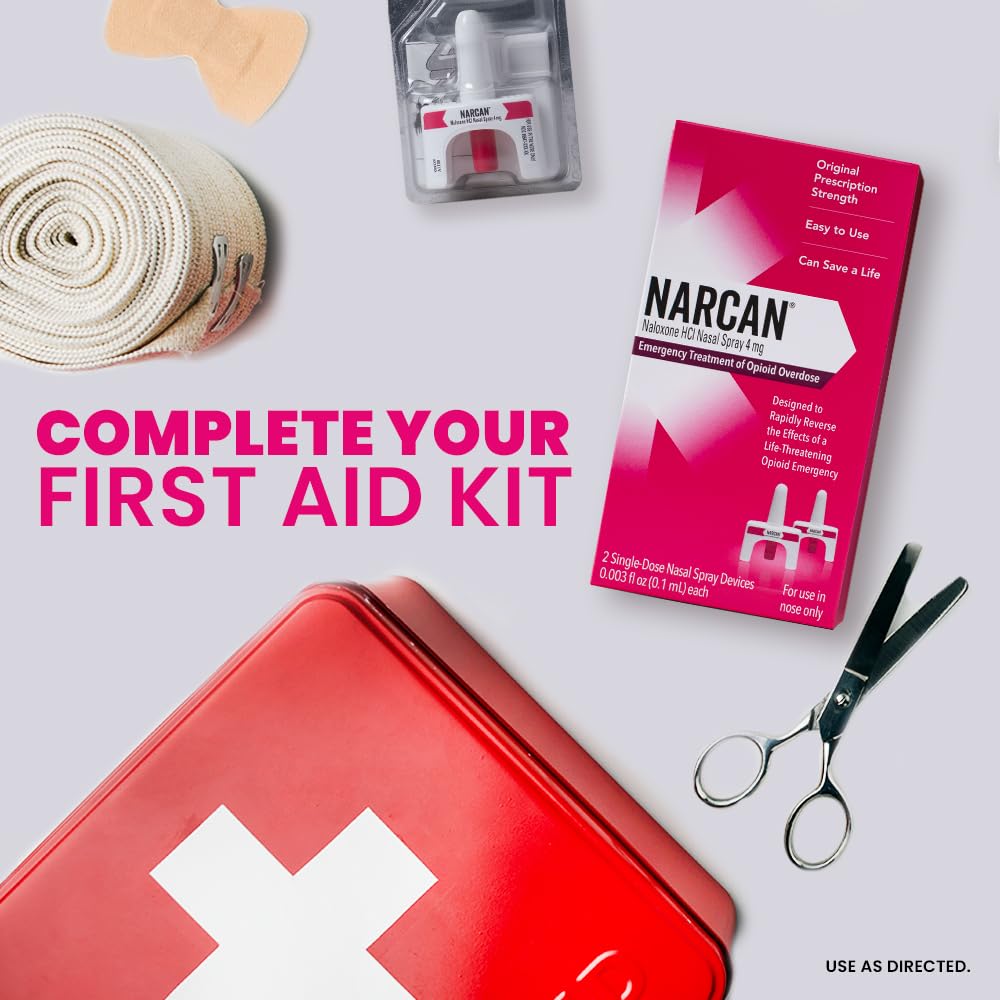 NARCAN nasal spray safety cap on for safe storage