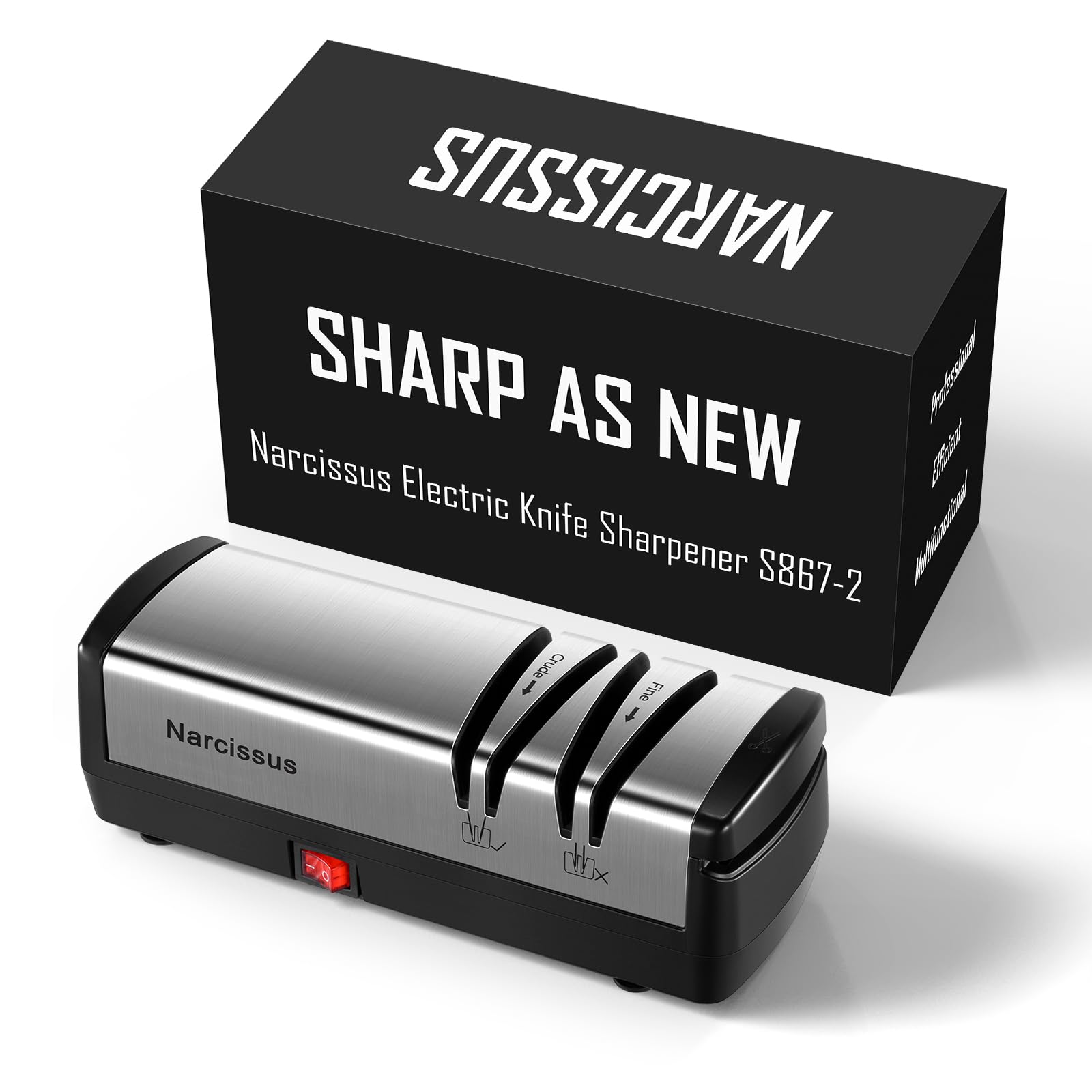 Narcissus ergonomic-handle anti-slip design for safe, steady sharpening.