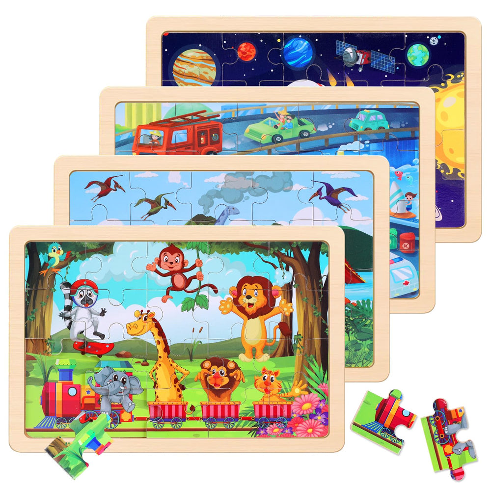 NASHRIO dinosaur puzzle 20 pieces boosts problem solving and fine motor skills.