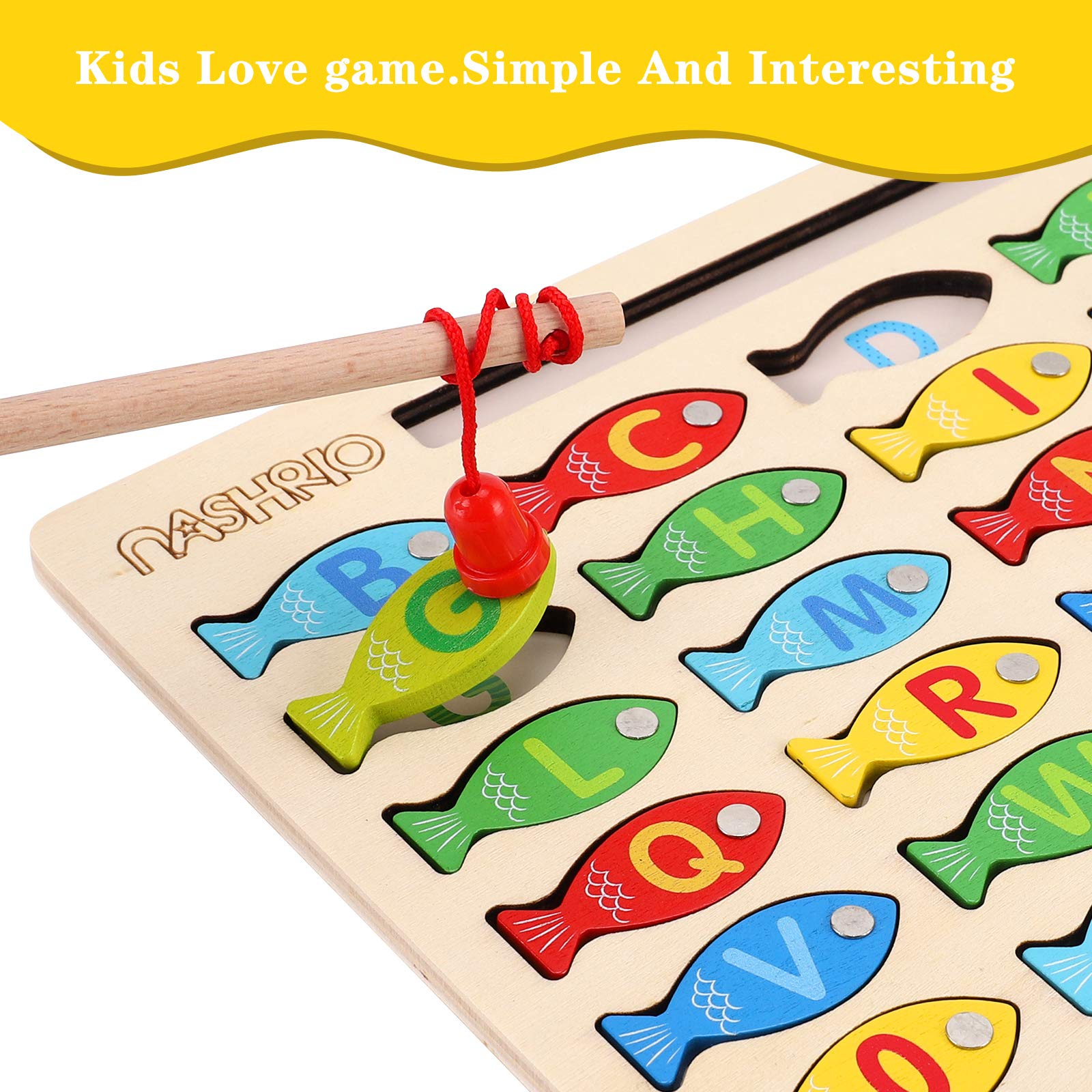 NASHRIO magnetic fishing pole encourages precise catching and fine motor skill use