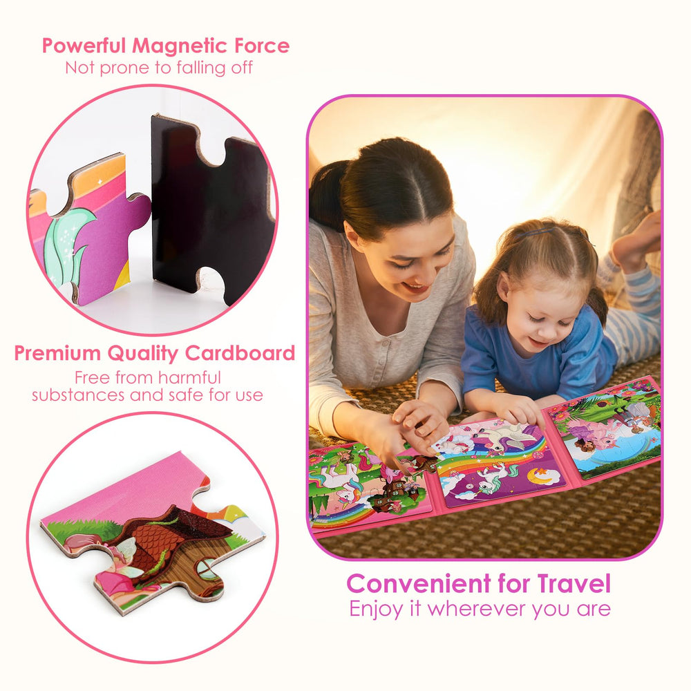NASHRIO puzzles with strong magnets stay secure during travel.