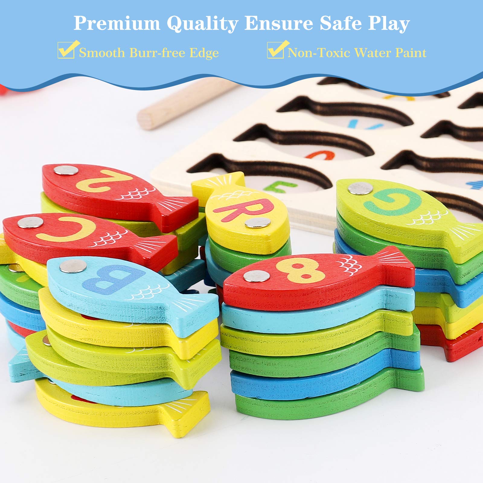 NASHRIO smooth edges and natural wood finish ensure safe toddler exploration