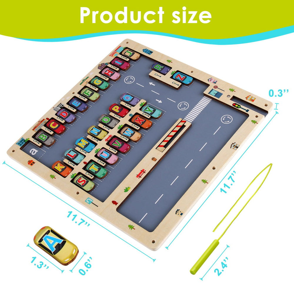 Nashrio wooden Montessori toddler puzzle encourages hands-on learning and coordination.