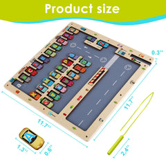 Nashrio wooden Montessori toddler puzzle encourages hands-on learning and coordination.