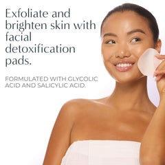 Closeup texture of NassifMD Detox Pads reveals gentle exfoliation for smoother skin
