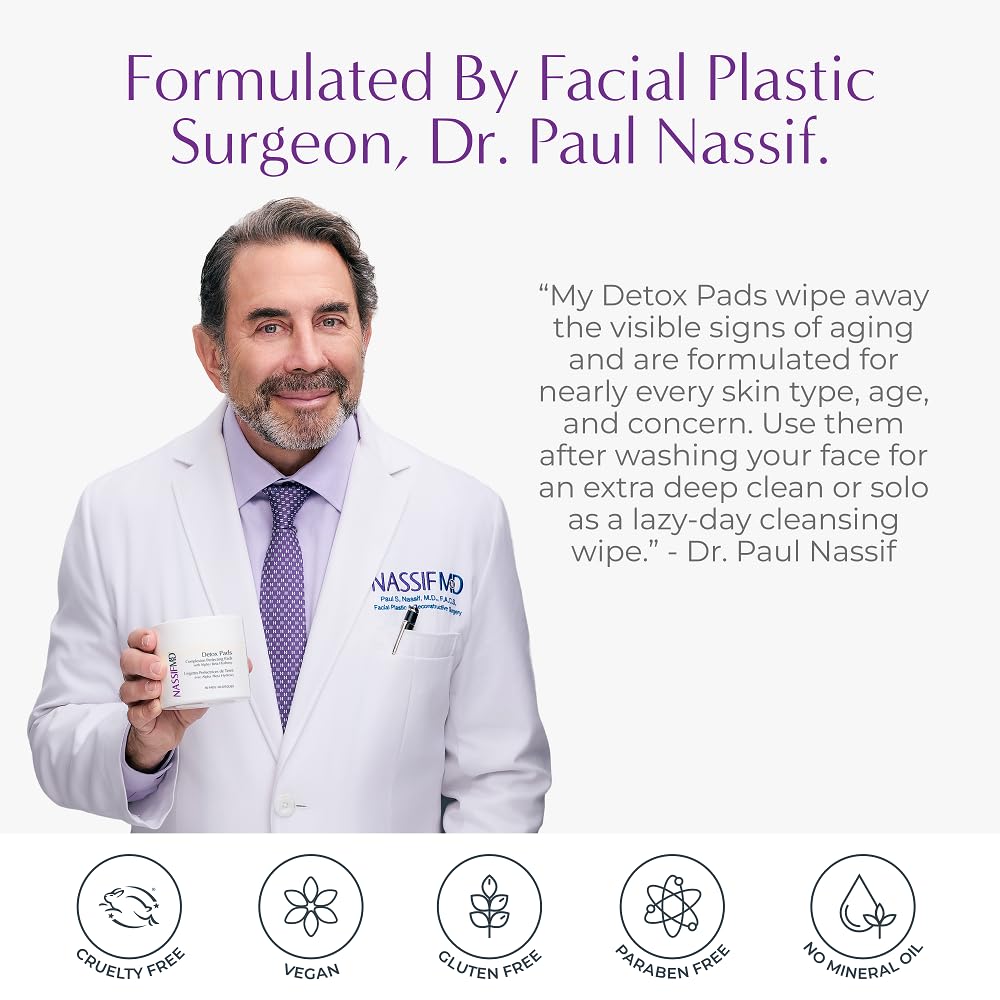 NassifMD Detox Pads promote radiant, brighter-looking skin tone